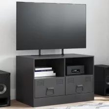 vidaXL fekete acél TV-szekrény 67 x 39 x 44 cm