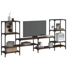   vidaXL barna tölgy színű szerelt fa TV-szekrény 206,5x28,5x95 cm