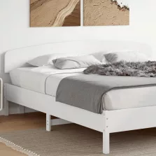 vidaXL fehér tömör fenyőfa fejtámla 200 cm
