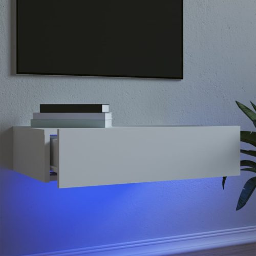 vidaXL fehér TV-szekrény LED-lámpákkal 60x35x15,5 cm