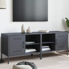   vidaXL 2 db antracitszürke acél TV-szekrény 68 x 39 x 50,5 cm