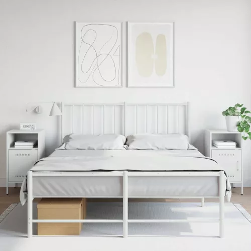 vidaXL 2 db fehér acél éjjeliszekrény 36 x 39 x 68 cm