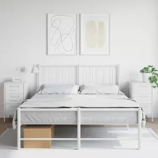 vidaXL 2 db fehér acél éjjeliszekrény 36 x 39 x 68 cm