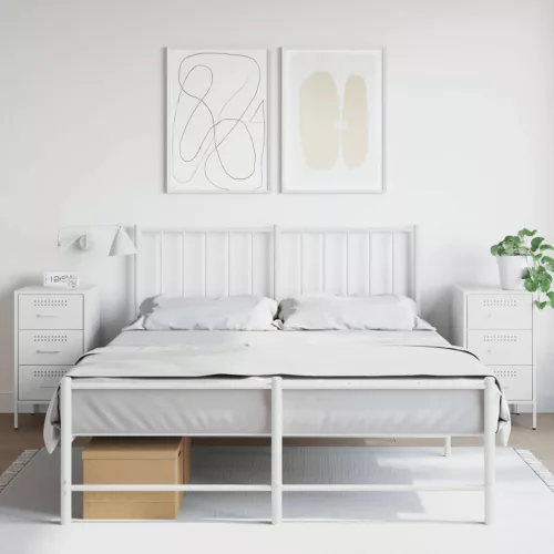 vidaXL 2 db fehér acél éjjeliszekrény 36 x 39 x 68 cm