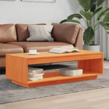   vidaXL viaszbarna tömör fenyőfa dohányzóasztal 110 x 50 x 33,5 cm