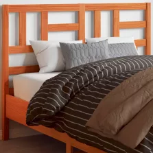 vidaXL viaszbarna tömör fenyőfa fejtámla 135 cm
