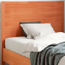 vidaXL viaszbarna tömör fenyőfa fejtámla 100 cm