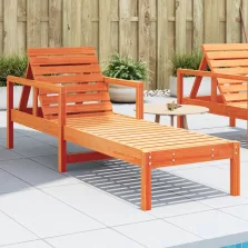   vidaXL viaszbarna tömör fenyő napozóágy 199,5 x 62 x 55 cm