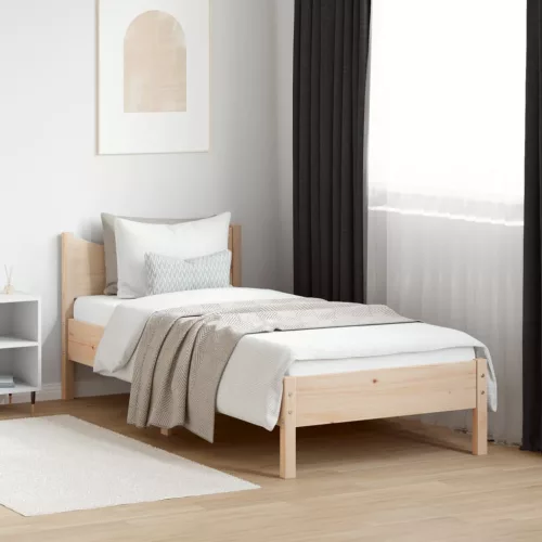 vidaXL tömör fenyőfa ágy matrac nélkül 75 x 190 cm