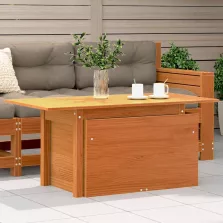   vidaXL viaszbarna tömör fenyőfa kerti asztal 100 x 50 x 75 cm
