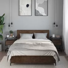   vidaXL 2 db barna tölgy színű szerelt fa éjjeliszekrény 40x40x55 cm