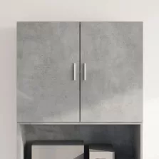   vidaXL betonszürke szerelt fa faliszekrény 80 x 42,5 x 64 cm