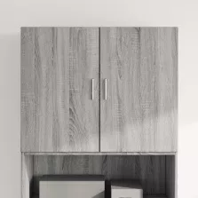   vidaXL szürke sonoma színű szerelt fa faliszekrény 80 x 42,5 x 64 cm