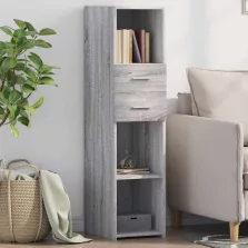   vidaXL szürke sonoma szerelt fa magasszekrény 30 x 42,5 x 124 cm