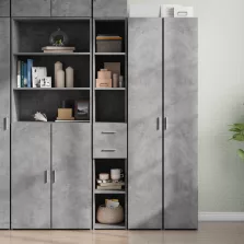   vidaXL betonszürke szerelt fa magasszekrény 30 x 42,5 x 185 cm