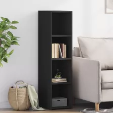 vidaXL fekete szerelt fa magasszekrény 30 x 41 x 124 cm