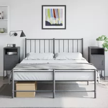   vidaXL 2 db antracitszürke acél éjjeliszekrény 36 x 39 x 78 cm