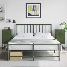   vidaXL 2 db olívazöld acél éjjeliszekrény 36 x 39 x 78 cm