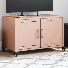 vidaXL rózsaszín acél TV-szekrény 68 x 39 x 43,5 cm