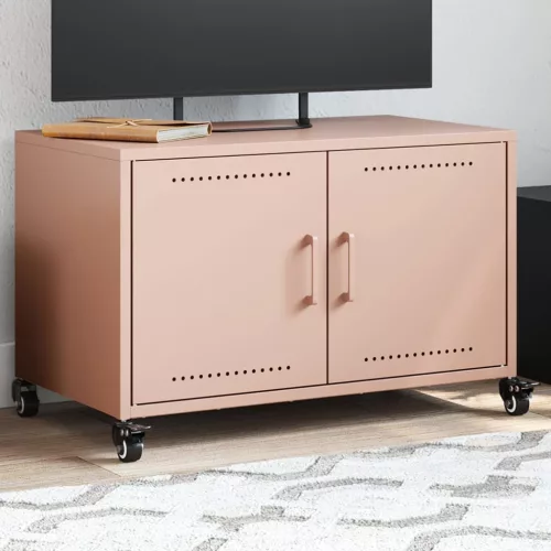 vidaXL rózsaszín acél TV-szekrény 68 x 39 x 43,5 cm