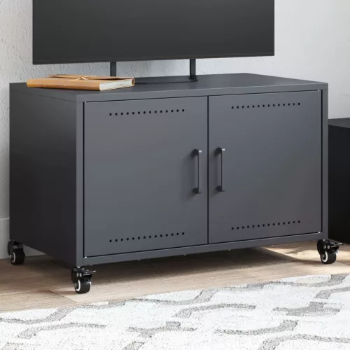 vidaXL antracitszürke acél TV-szekrény 68 x 39 x 43,5 cm