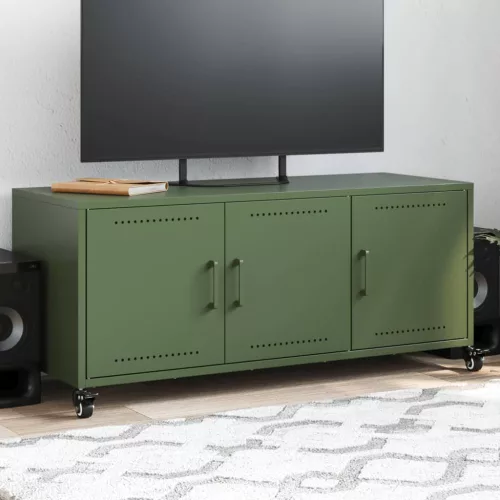 vidaXL olívazöld acél TV-szekrény 100,5 x 39 x 43,5 cm