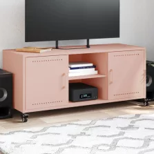 vidaXL rózsaszín acél TV-szekrény 100,5 x 39 x 43,5 cm