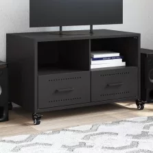 vidaXL fekete acél TV-szekrény 68 x 39 x 43,5 cm