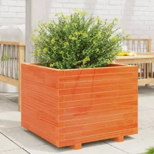   vidaXL viaszbarna tömör fenyőfa kerti virágláda 60 x 60 x 49,5 cm