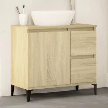   vidaXL sonoma tölgy színű szerelt fa fürdőszobaszekrény 65x33x60 cm