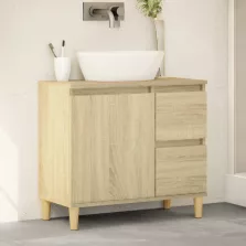   vidaXL sonoma tölgy színű szerelt fa fürdőszobaszekrény 65x33x60 cm