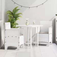 vidaXL Kerti Szék 2 pcs Fehér 53 x 49 x 85 cm PP