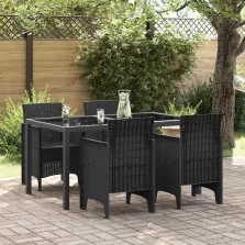 vidaXL Kerti Szék 4 pcs Antracit 53 x 49 x 85 cm PP