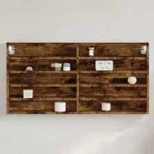   vidaXL füstös tölgy színű szerelt fa vitrinszekrény 100 x 8,5 x 50 cm