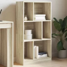   vidaXL sonoma tölgy színű szerelt fa könyvszekrény 57x28,5x107,5 cm