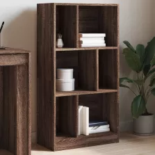   vidaXL barna tölgy színű szerelt fa könyvszekrény 57x28,5x107,5 cm
