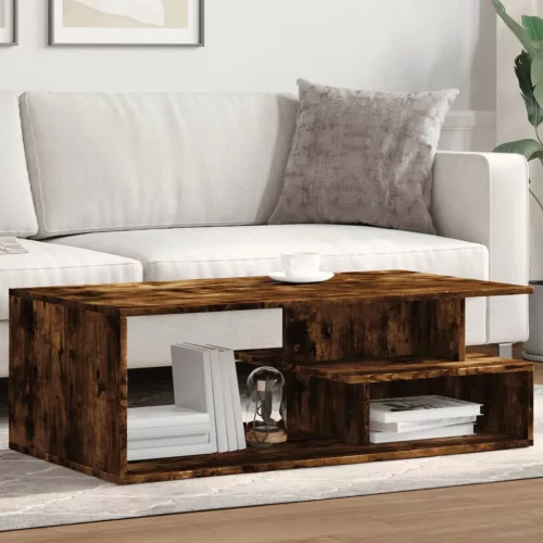 vidaXL füstös tölgy színű szerelt fa dohányzóasztal 102x55x35 cm