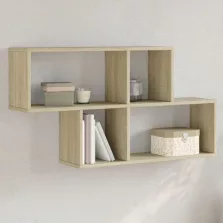   vidaXL sonoma tölgy színű szerelt fa fali polc 100 x 20 x 53 cm