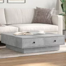   vidaXL betonszürke szerelt fa dohányzóasztal 90 x 90 x 28 cm