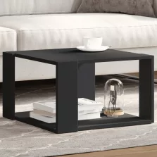   vidaXL fekete szerelt fa dohányzóasztal 51,5 x 51,5 x 30 cm