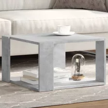   vidaXL betonszürke szerelt fa dohányzóasztal 51,5 x 51,5 x 30 cm
