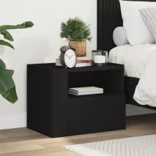   vidaXL fekete falra szerelhető éjjeliszekrény 45 x 30 x 35 cm