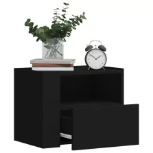   vidaXL 2 db fekete falra szerelhető éjjeliszekrény 45 x 30 x 35 cm