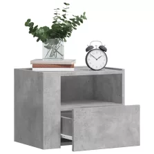   vidaXL 2 db betonszürke falra szerelhető éjjeliszekrény 45x30x35 cm