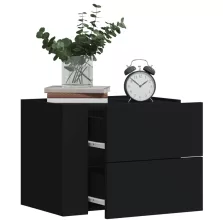   vidaXL 2 db fekete falra szerelhető éjjeliszekrény 45 x 30 x 35 cm