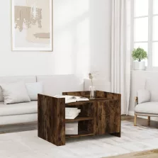   vidaXL füstös tölgy színű szerelt fa dohányzóasztal 80 x 50 x 50 cm