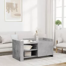   vidaXL betonszürke szerelt fa dohányzóasztal 100 x 50 x 50 cm