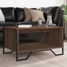   vidaXL barna tölgyszínű szerelt fa dohányzóasztal 75 x 51 x 40 cm