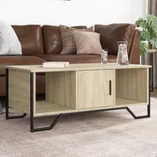   vidaXL sonoma tölgy színű szerelt fa dohányzóasztal 100 x 51 x 40 cm