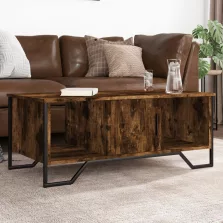   vidaXL füstös tölgy színű szerelt fa dohányzóasztal 100 x 51 x 40 cm